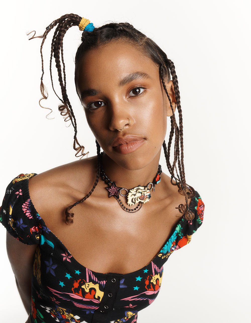 80TH BASH CROPPED PUFF SLEEVE TOP TATTOO | RE:LUV - Image 3