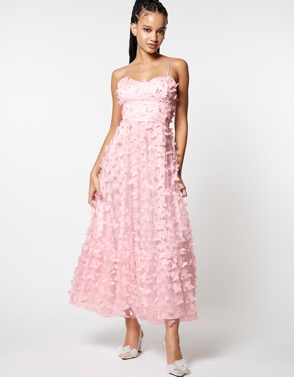 BETSEYS BUTTERFLY MAXI DRESS PINK | RE:LUV