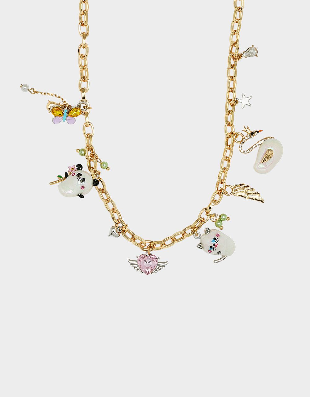 PEARL CRITTERS CHARM FRONTAL NECKLACE MULTI - Image 2