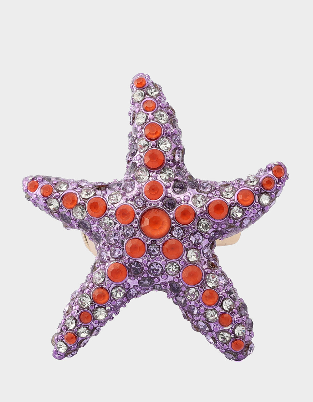 MERMAID JEWELS STARFISH STRETCH RING PURPLE