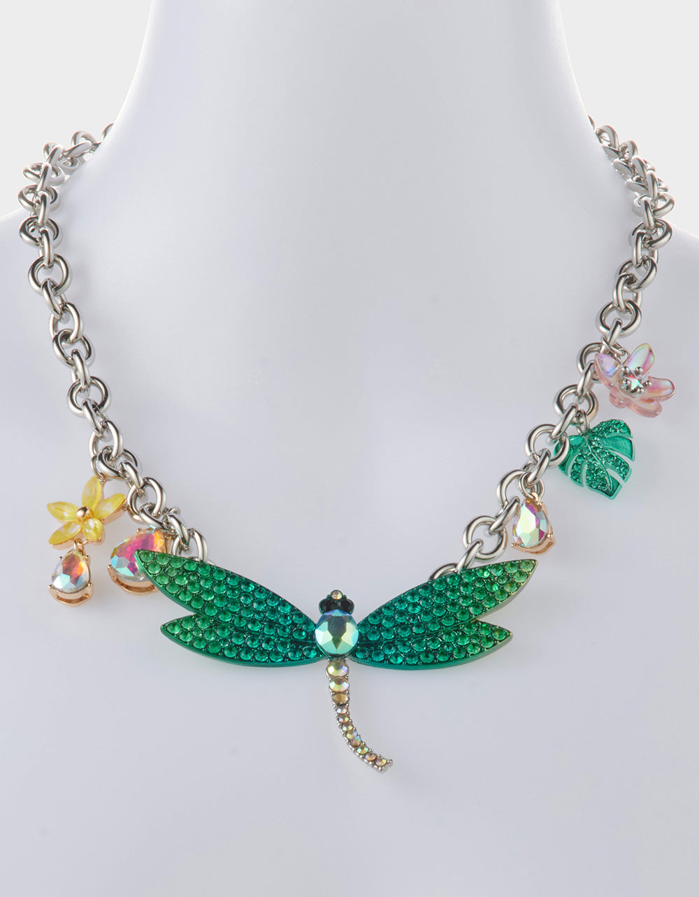 GARDEN GLAM GRADONFLY FRONTAL NECKLACE BLUE - Image 3