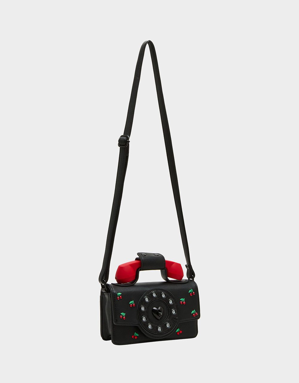 KITSCH CHERRY MINI PHONE BAG RED BLACK | RE:LUV - Image 3