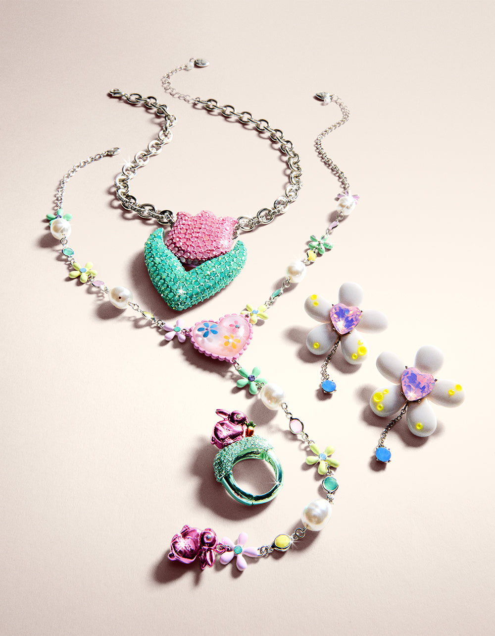 HOP TO IT FLOWER EGG Y NECKLACE MULTI - Image 4